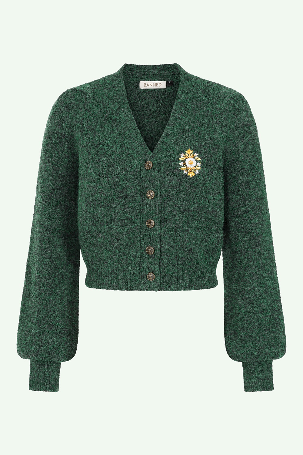Banned Retro - Gilet Luna en vert foncé 2