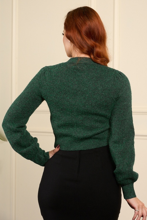 Banned Retro - Gilet Luna en vert foncé 3