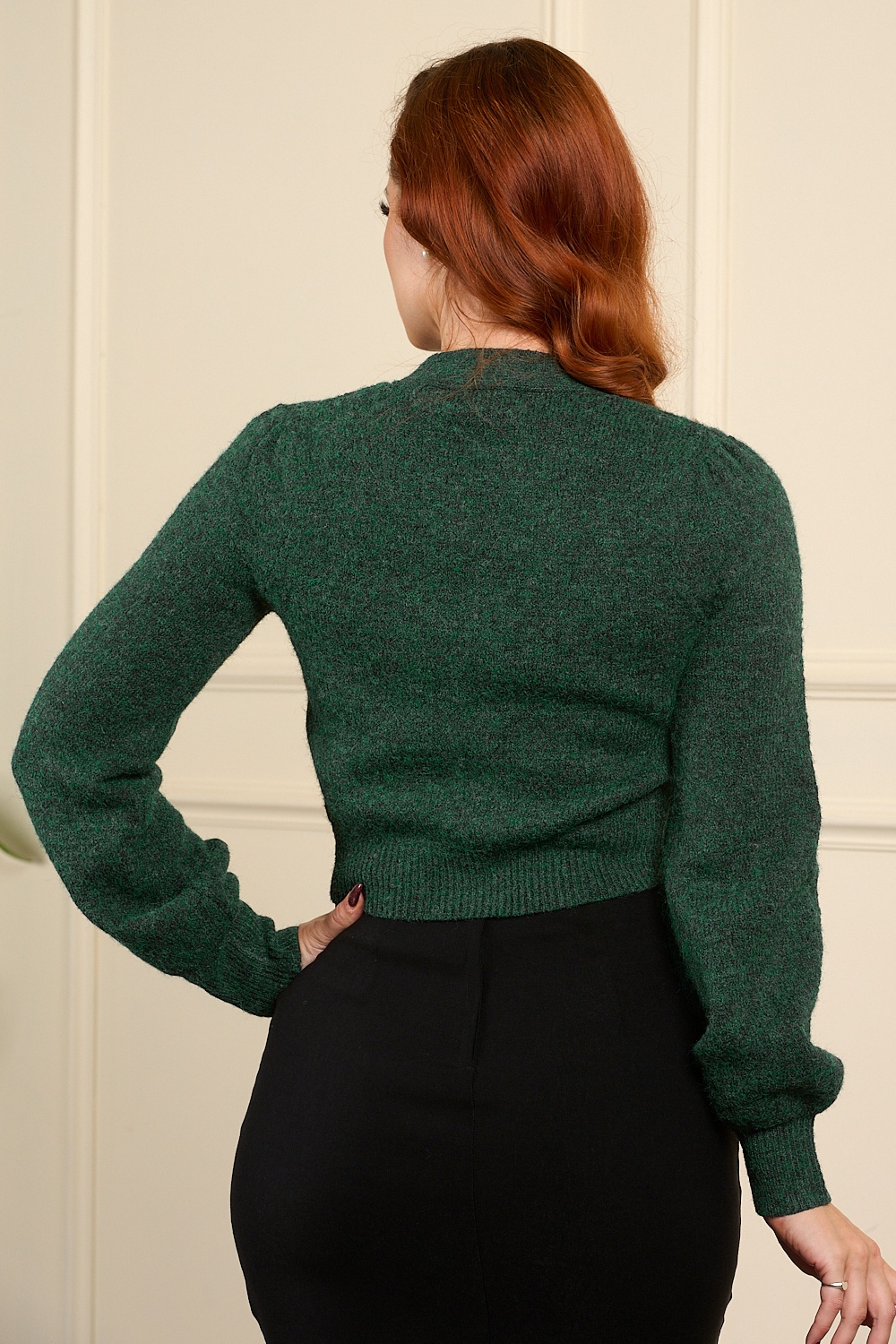 Banned Retro - Gilet Luna en vert foncé 3