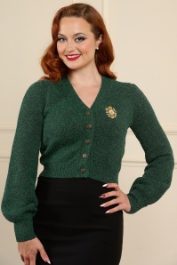 Banned Retro - Gilet Luna en vert foncé