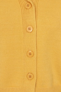 Banned Retro - Gilet en maille Violet en jaune moutarde 3