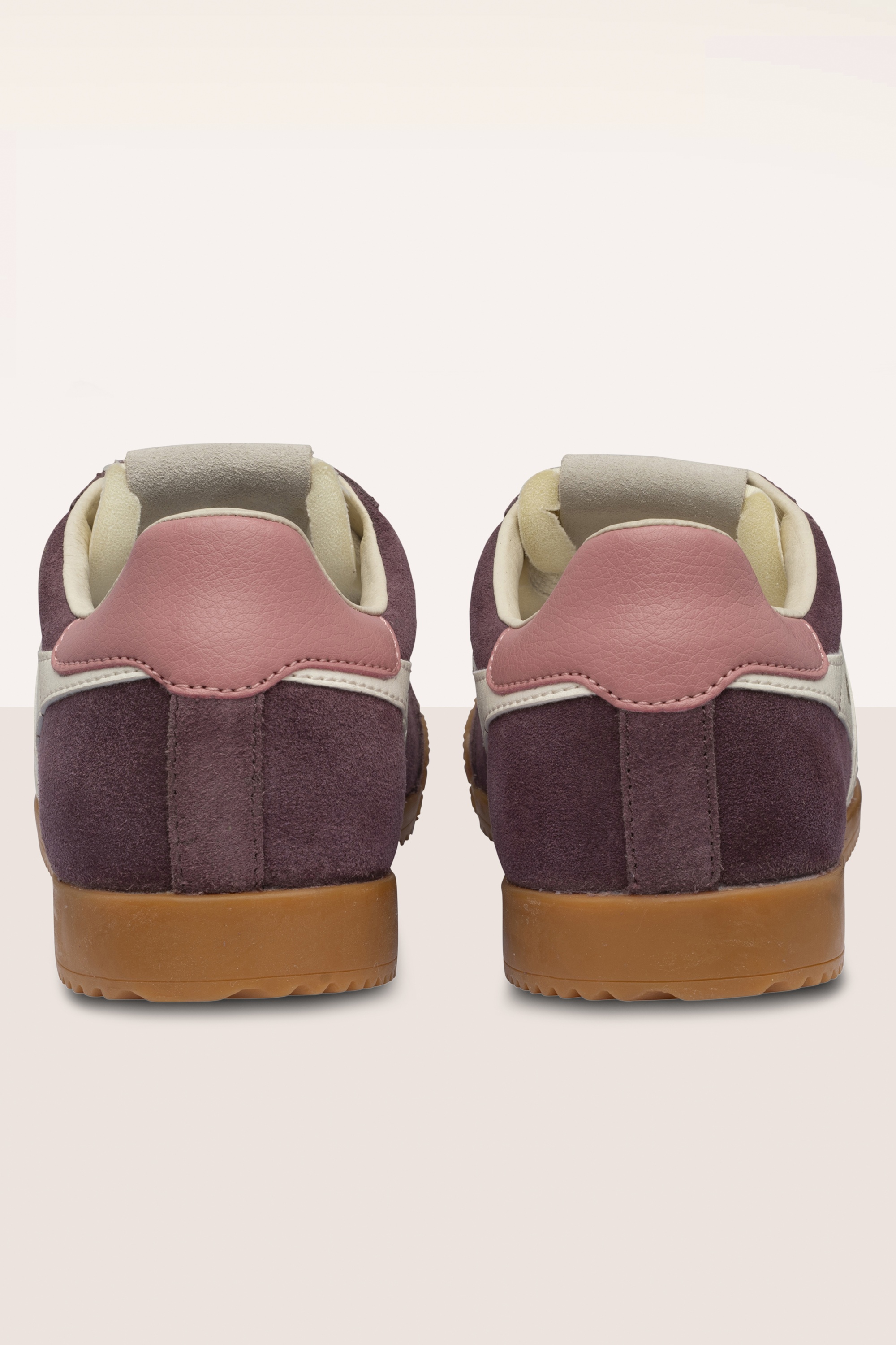 Gola - Baskets Elan en daim bordeaux et blanc cassé 5