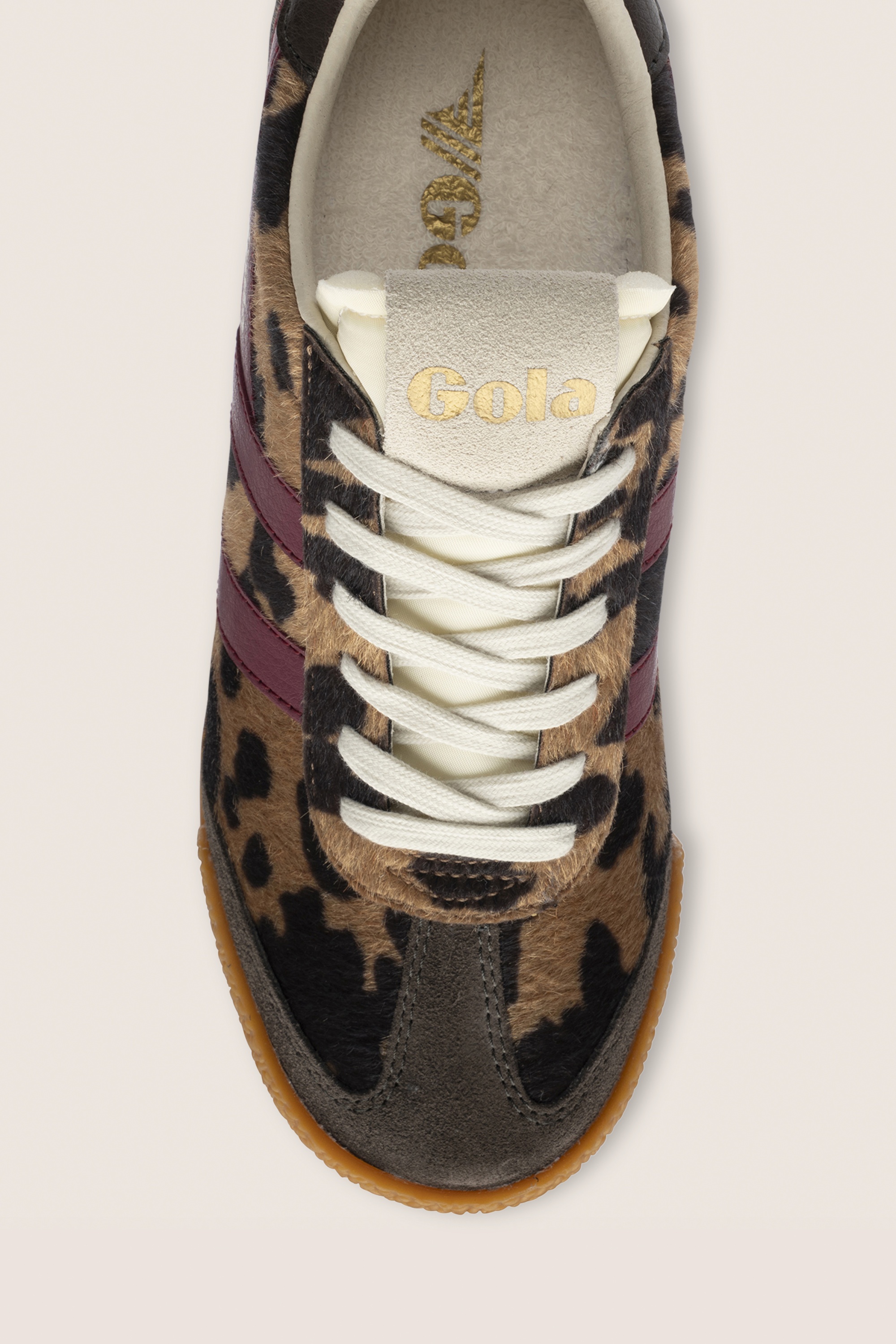 Gola - Baskets Elan en daim motif vache brun clair et moka 3
