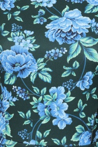 Vintage Chic for Topvintage - Topvintage exclusive ~ Tess Floral Swing Dress in Blue and Green 3