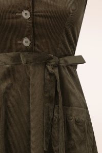 Very Cherry - Midi Revers Corduroy Dress in Bronze 3