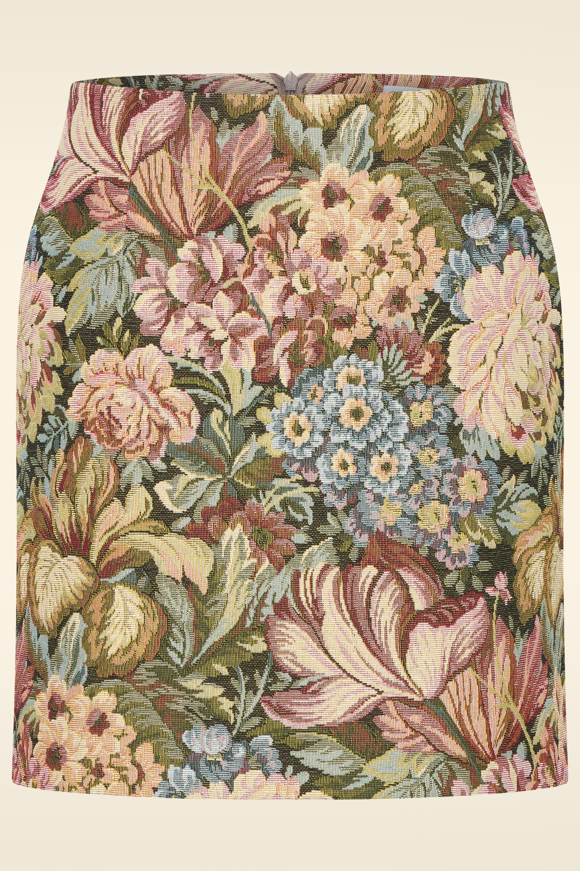 Very Cherry - Minijupe Babele Botanical Brocade en multicolore