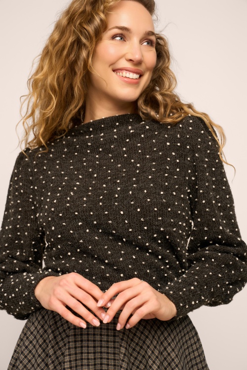 Very Cherry - Maya Fantasia Dots Pullover in Antracite