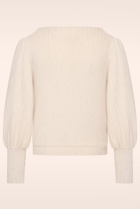 Very Cherry - Maya Cable Pullover in Cream 3