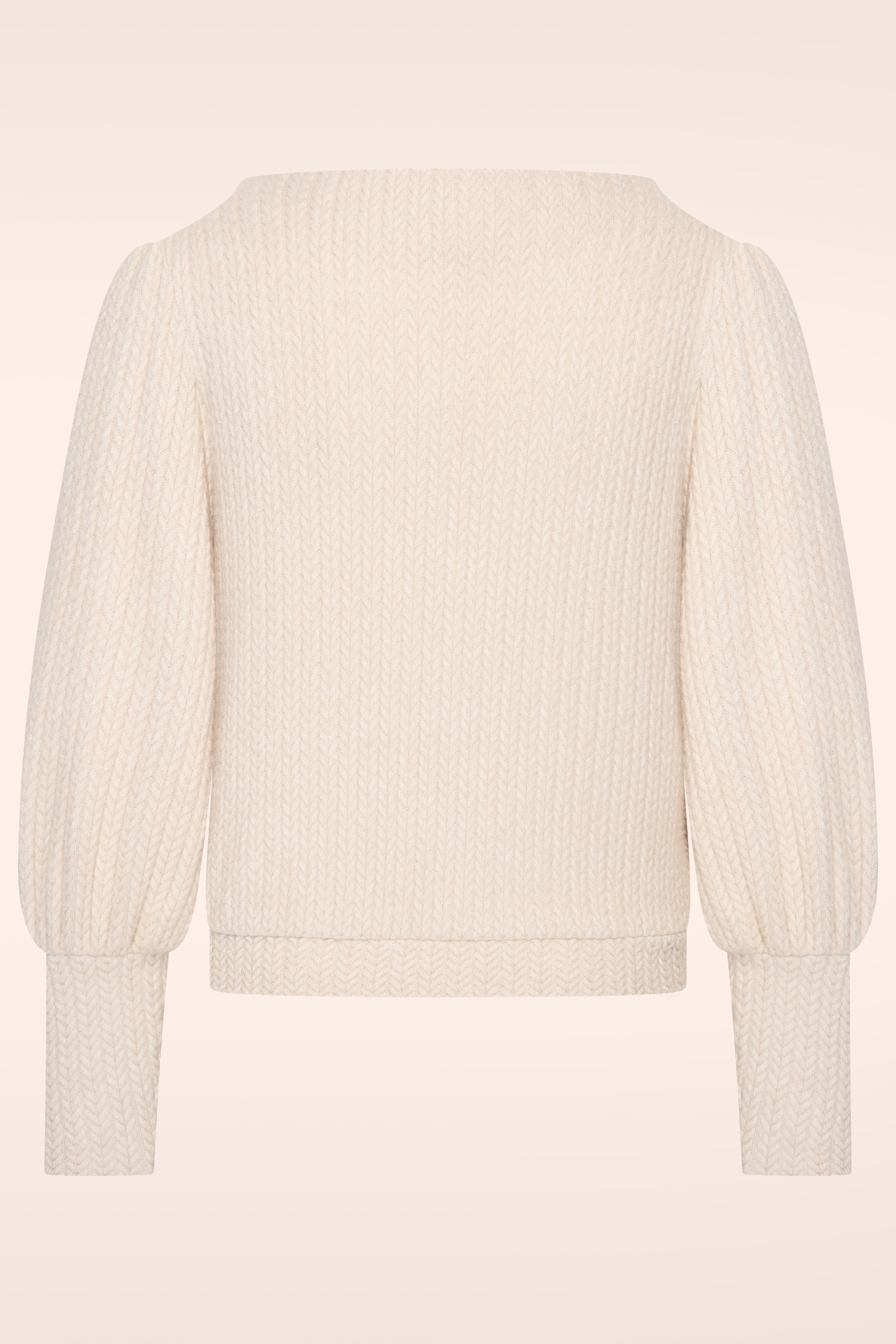 Very Cherry - Maya Cable Pullover in Cream 3