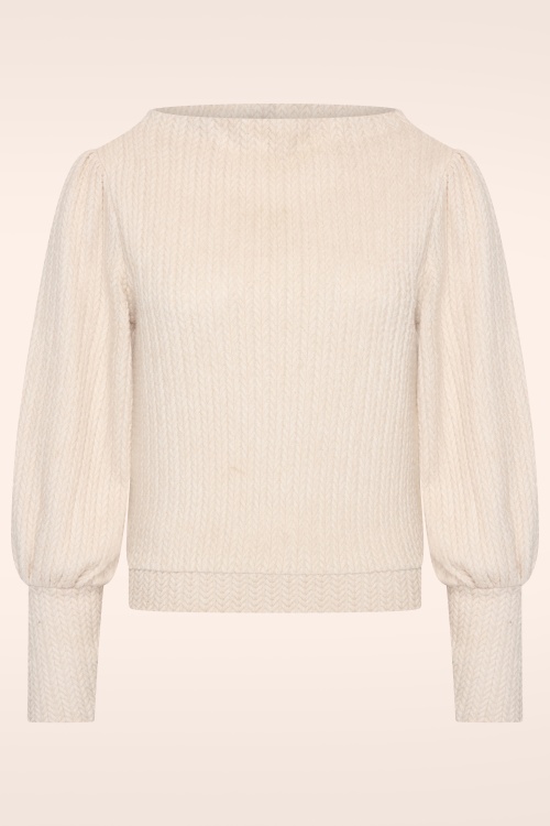 Very Cherry - Maya Cable Pullover in Cream