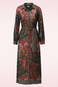 K-Design - Robe longue Vivian en vert et rouille 2
