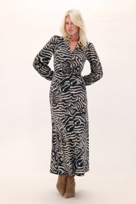 K-Design - Robe longue à noeud Kelly en animal