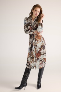 K-Design - Mary Botanic Midi Dress in Cream 2