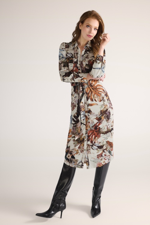 K-Design - Mary Botanic Midi Dress in Cream 2