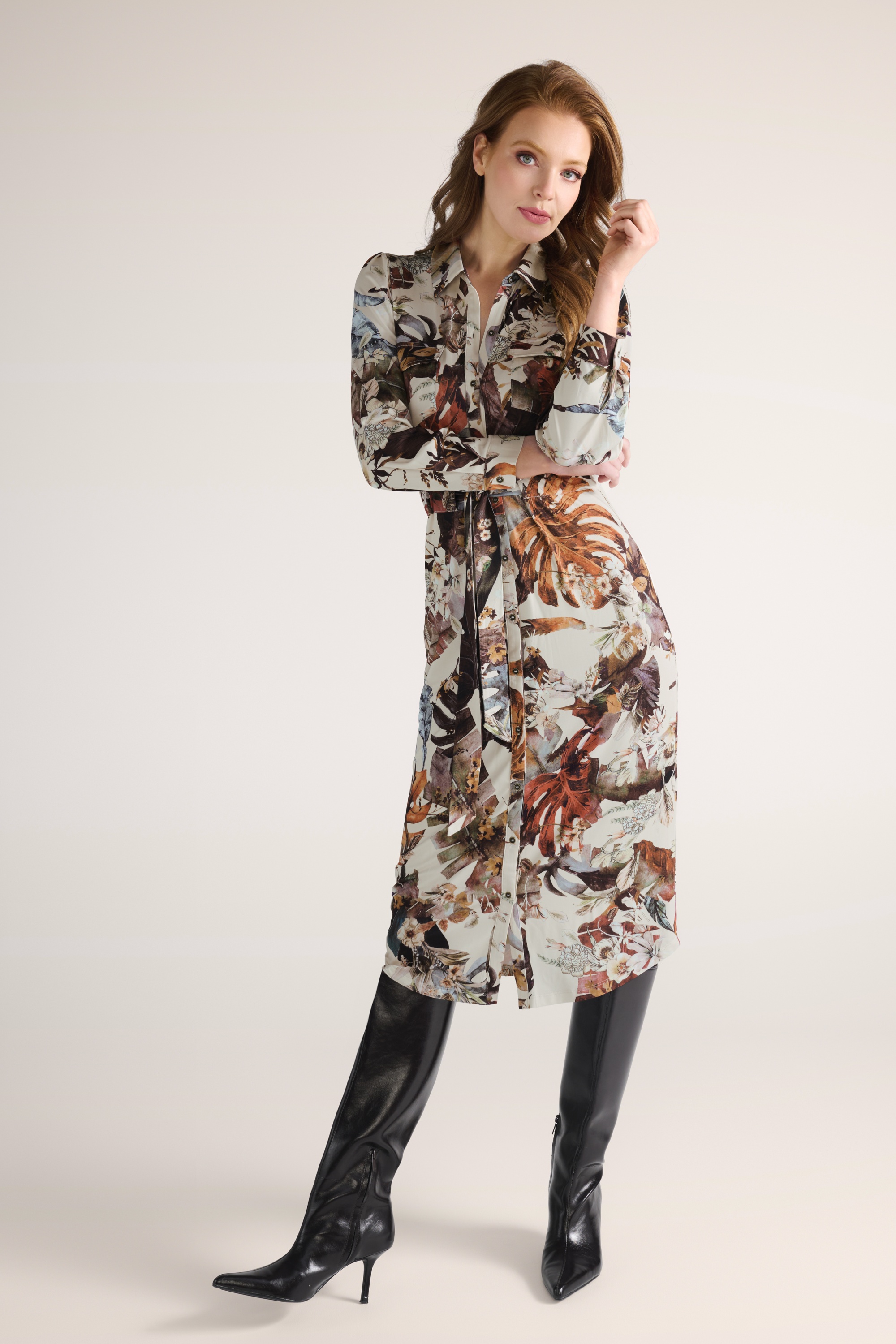 K-Design - Mary Botanic Midi Dress in Cream 2
