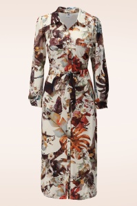 K-Design - Mary Botanic Midi Dress in Cream