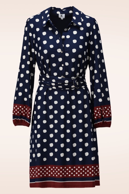 You’re My Lobster by K-design - Pia Polkadot Dress in Navy