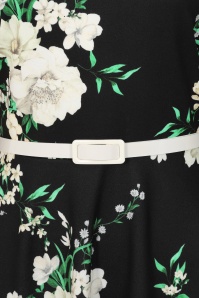 Vintage Chic for Topvintage - Exklusiv bei Topvintage ~ Megan Florales Swingkleid in Schwarz 2