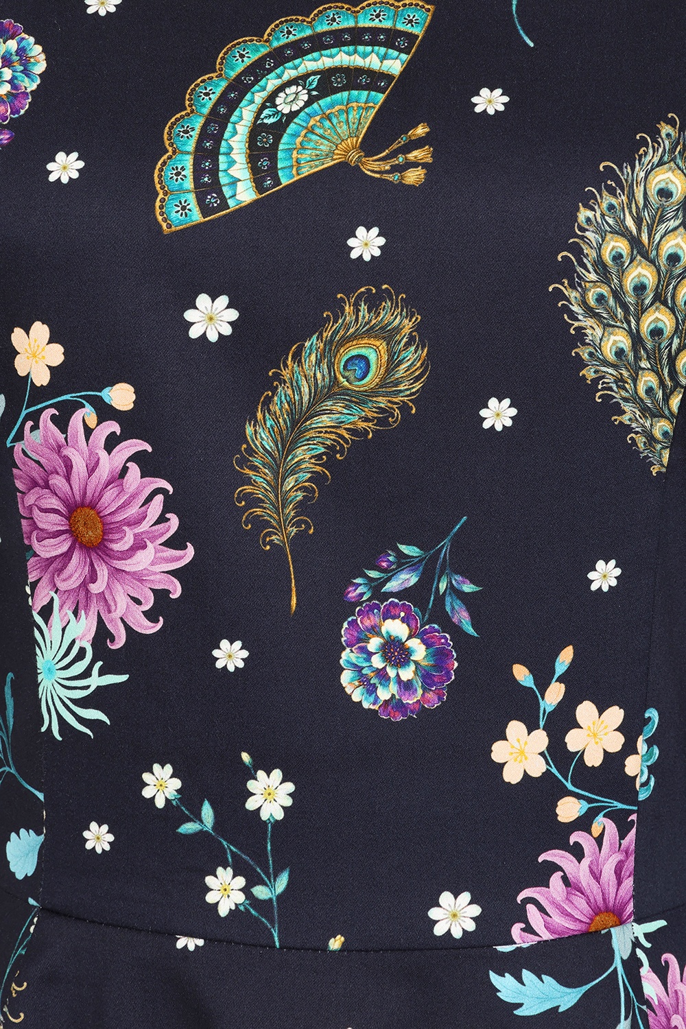 Dolly Dawn - Topvintage exclusive ~ Catherine Peacock swing jurk in middernachtblauw 3