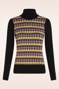 King Louie - Rollneck Chicago top in zwart