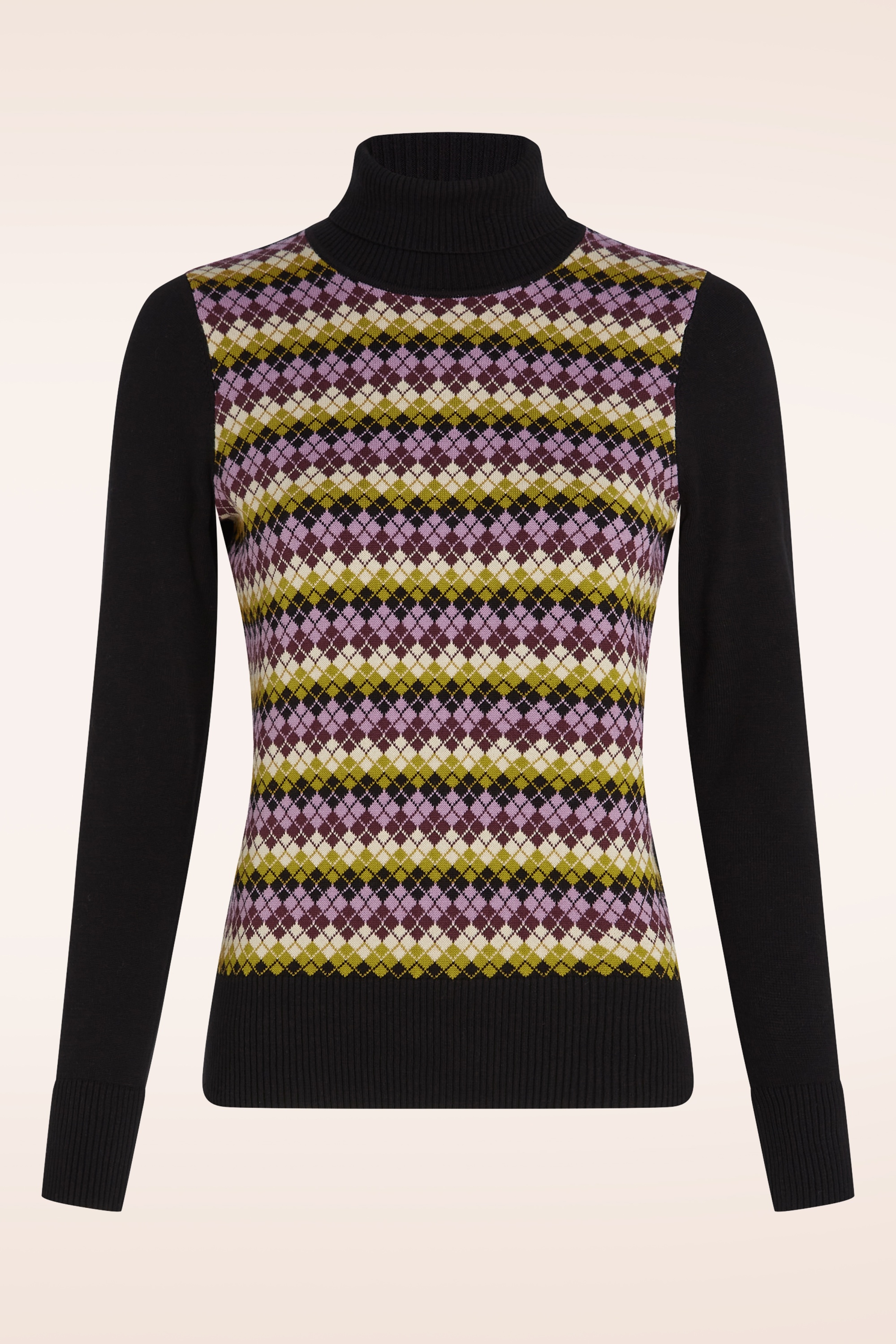 King Louie - Rollneck Chicago top in zwart