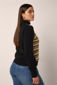 King Louie - Rollneck Chicago top in zwart 4