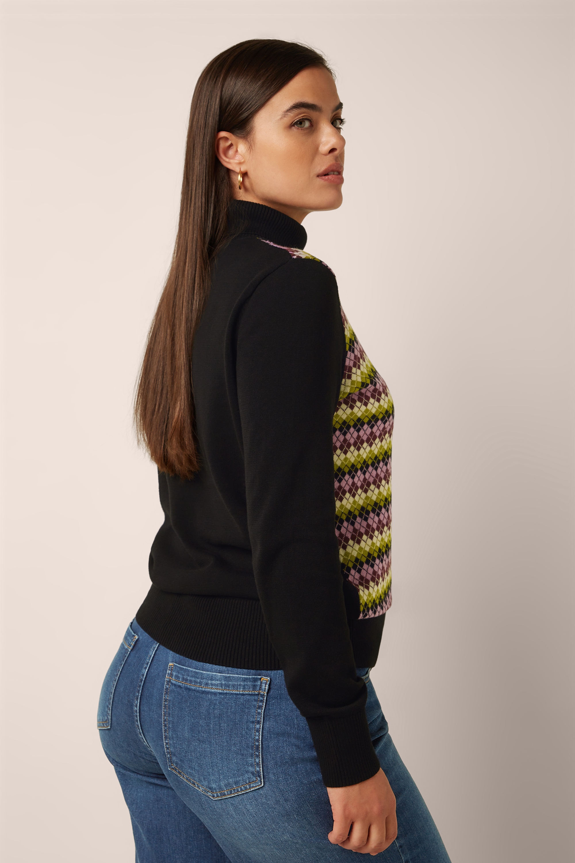 King Louie - Rollneck Chicago top in zwart 4