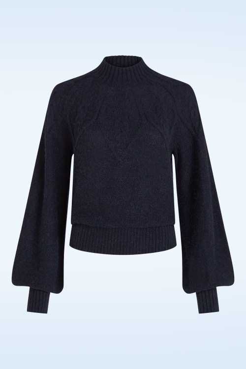 King Louie - Joanie Raglan Orcia top in saffierblauw