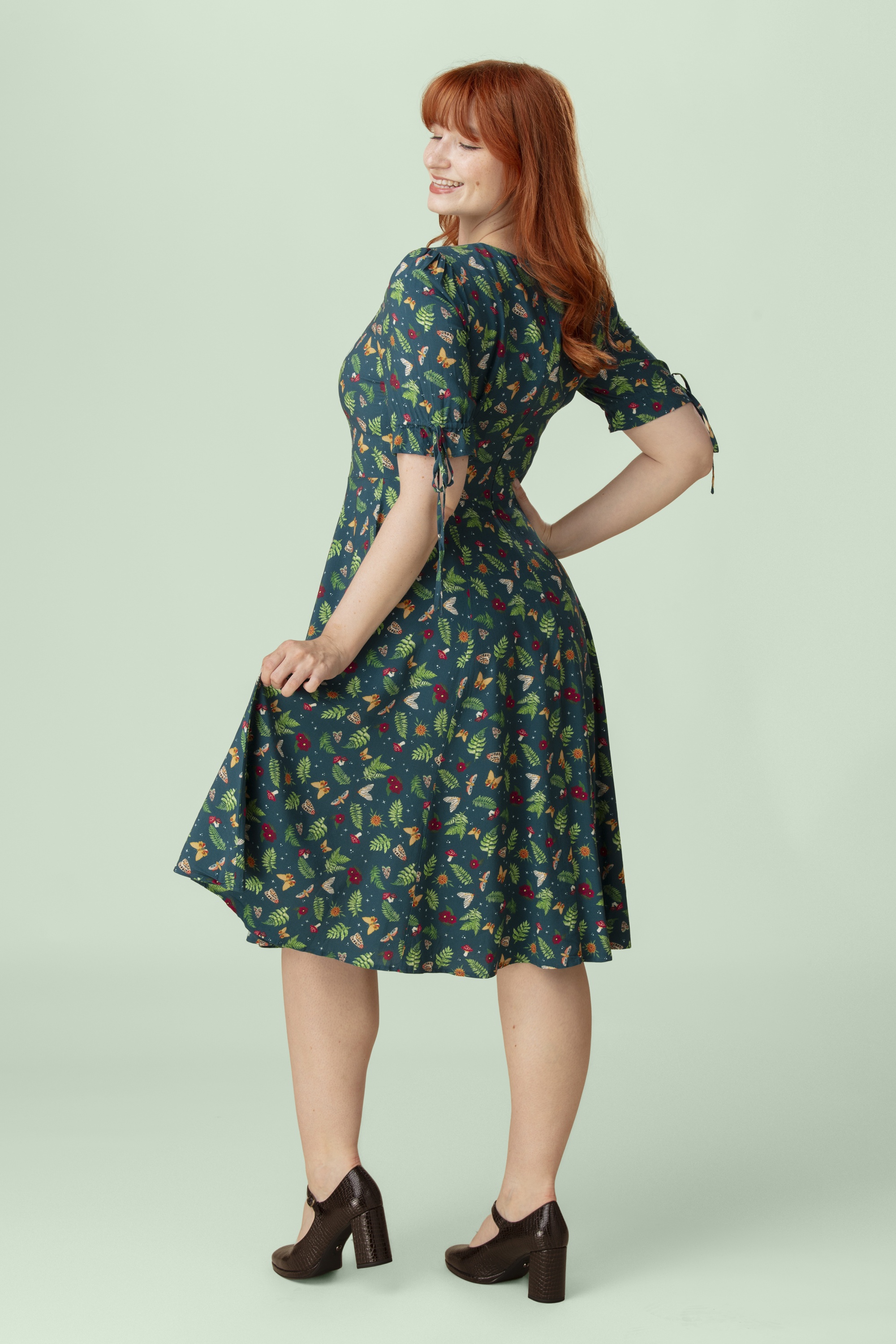 Topvintage Boutique Collection - Topvintage exclusive ~ Beatrix Fairytale jurk in petrol 3