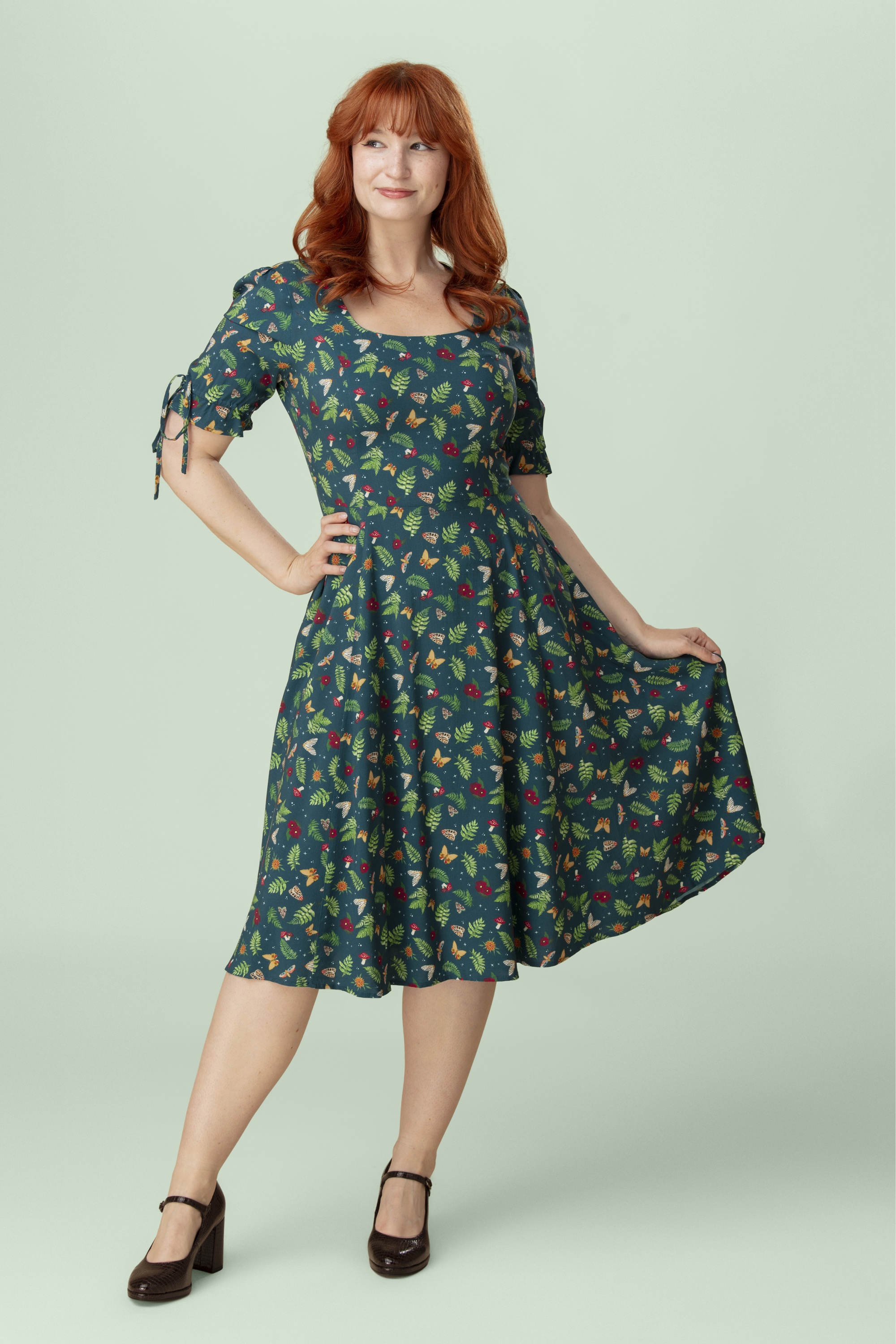 Topvintage Boutique Collection - Topvintage exclusive ~ Beatrix Fairytale jurk in petrol