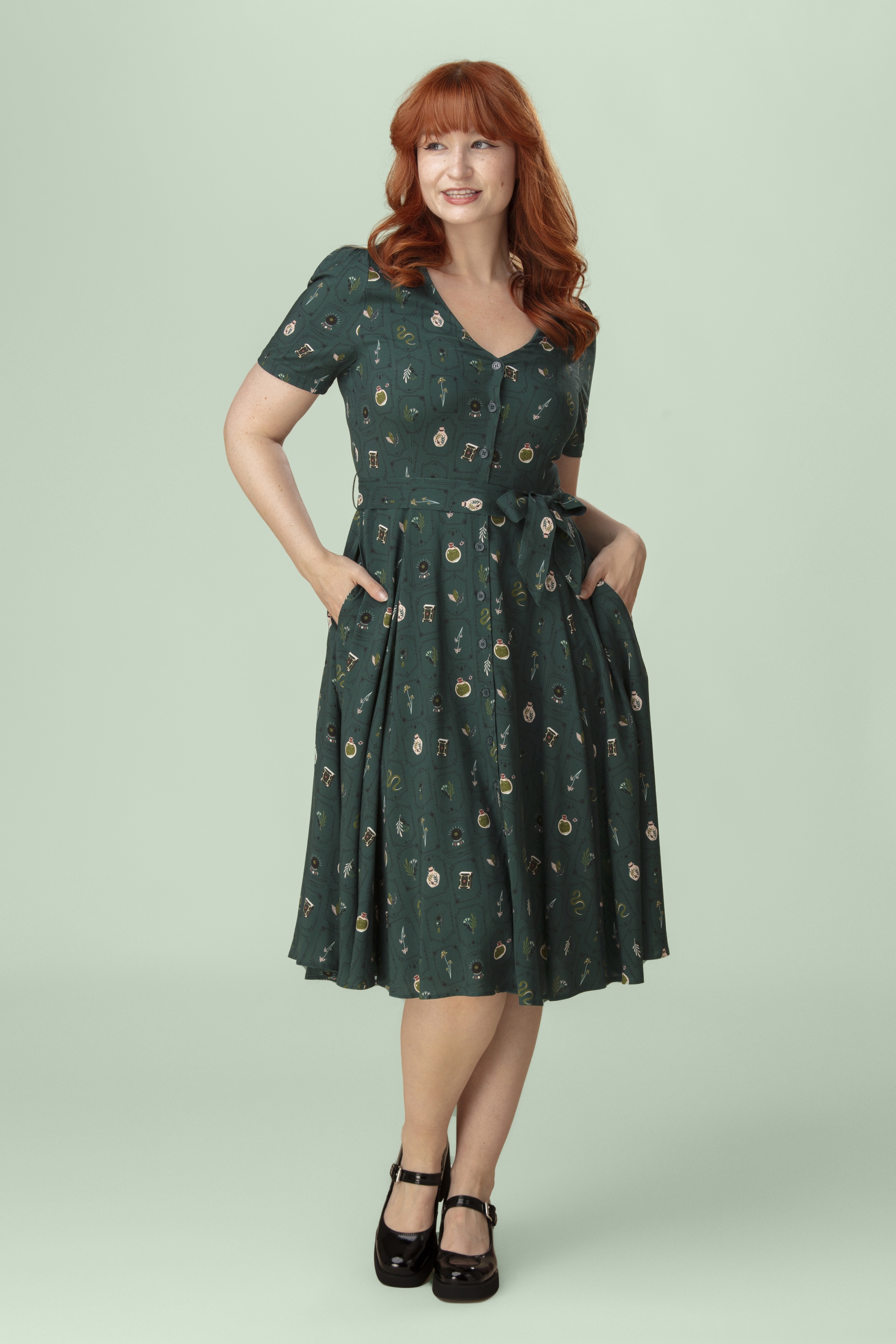 Topvintage Boutique Collection - Topvintage exclusive ~ Katie Spell jurk in teal