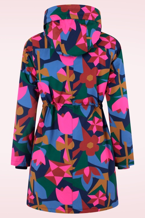Danefae - Danenora Winter parka in Dark Navy en Soft Cherry 6