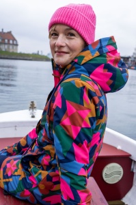 Danefae - Danenora Winter parka in Dark Navy en Soft Cherry 3
