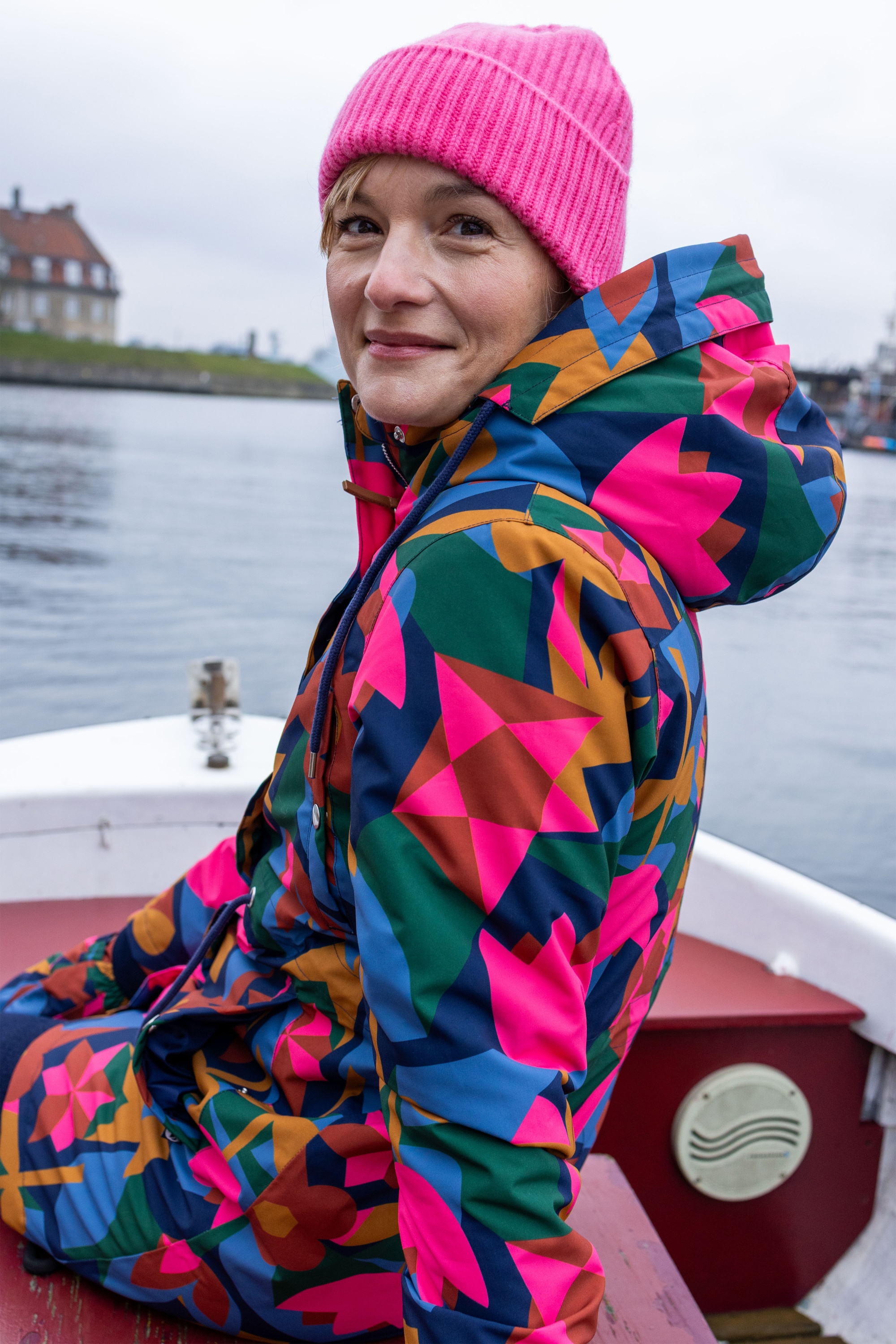 Danefae - Danenora Winter parka in Dark Navy en Soft Cherry 3