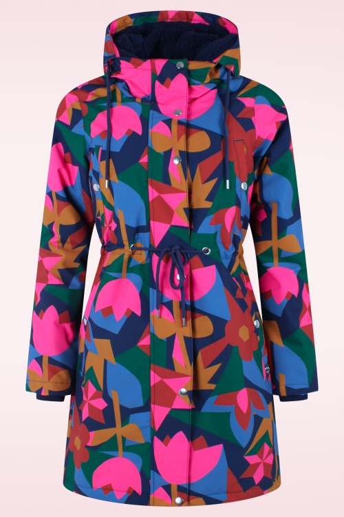 Danefae - Danenora Winter parka in Dark Navy en Soft Cherry 2