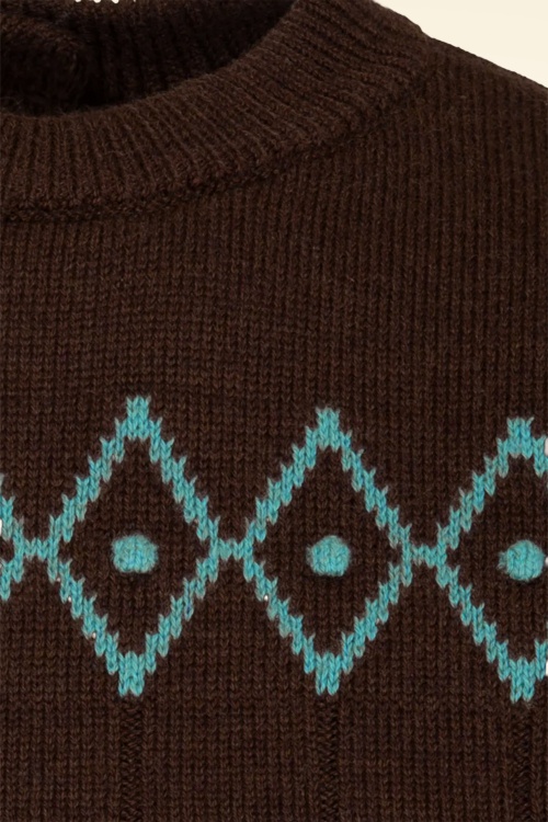 Emmy Design - The Darling Wool Diamond top in koffiemelange 3