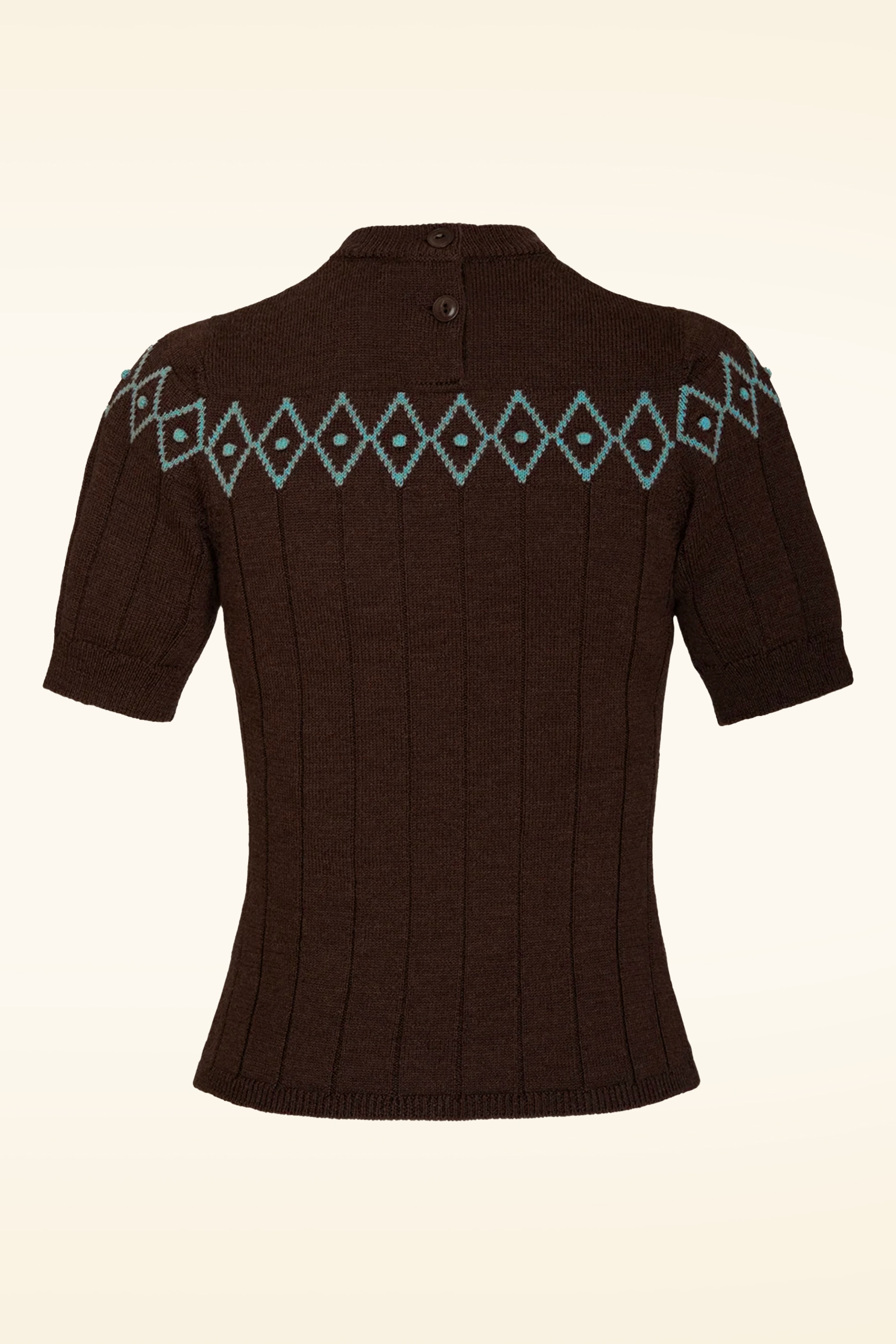 Emmy Design - The Darling Wool Diamond top in koffiemelange 2