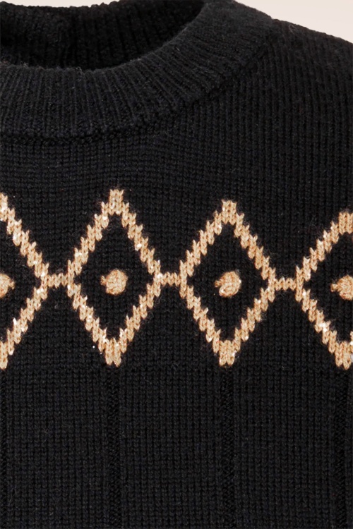 Emmy Design - The Darling Wool Diamond top in zwart 5