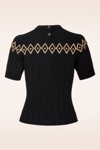Emmy Design - The Darling Wool Diamond top in zwart 3