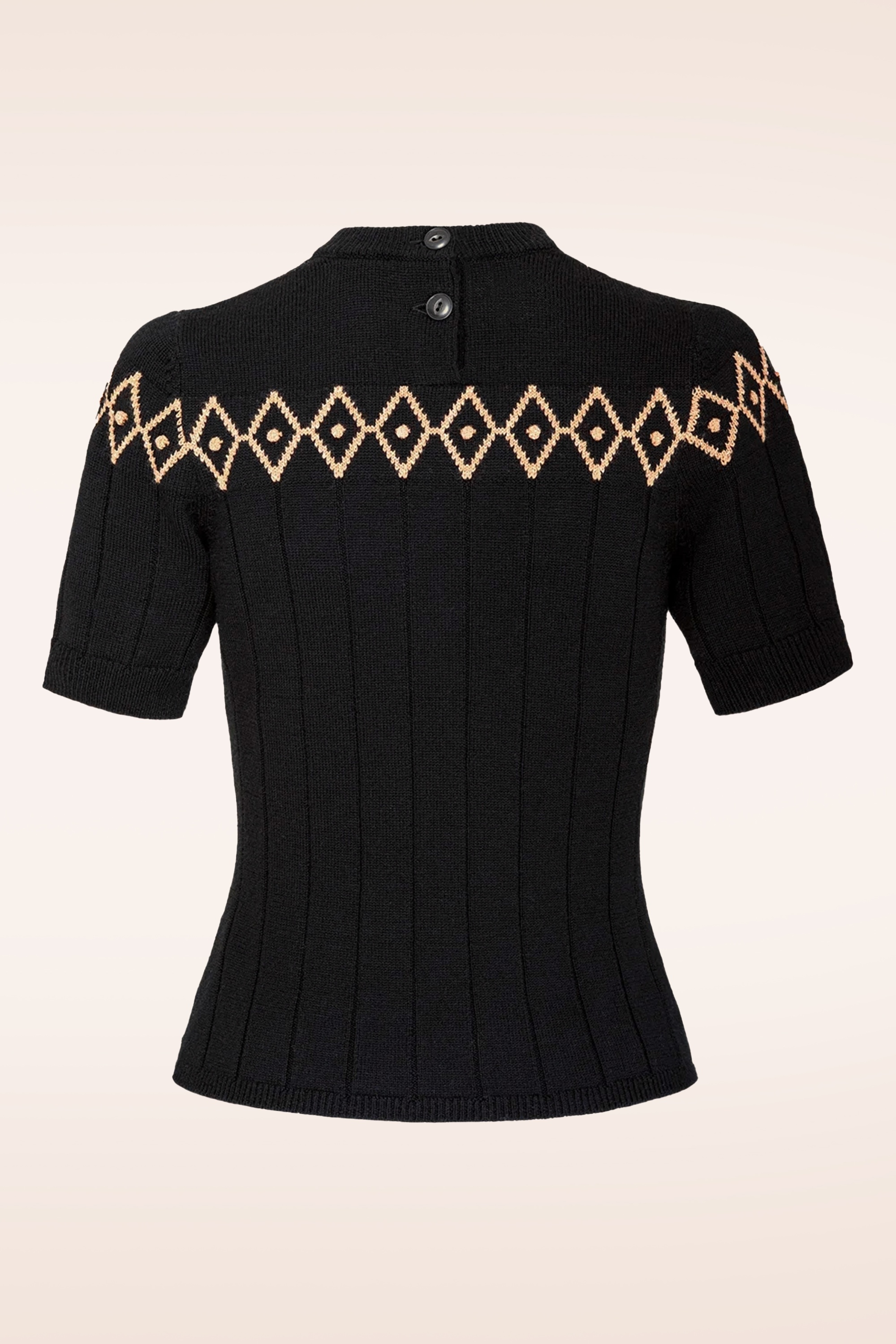 Emmy Design - The Darling Wool Diamond top in zwart 3