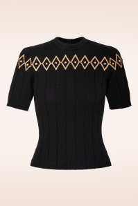 Emmy Design - The Darling Wool Diamond top in zwart