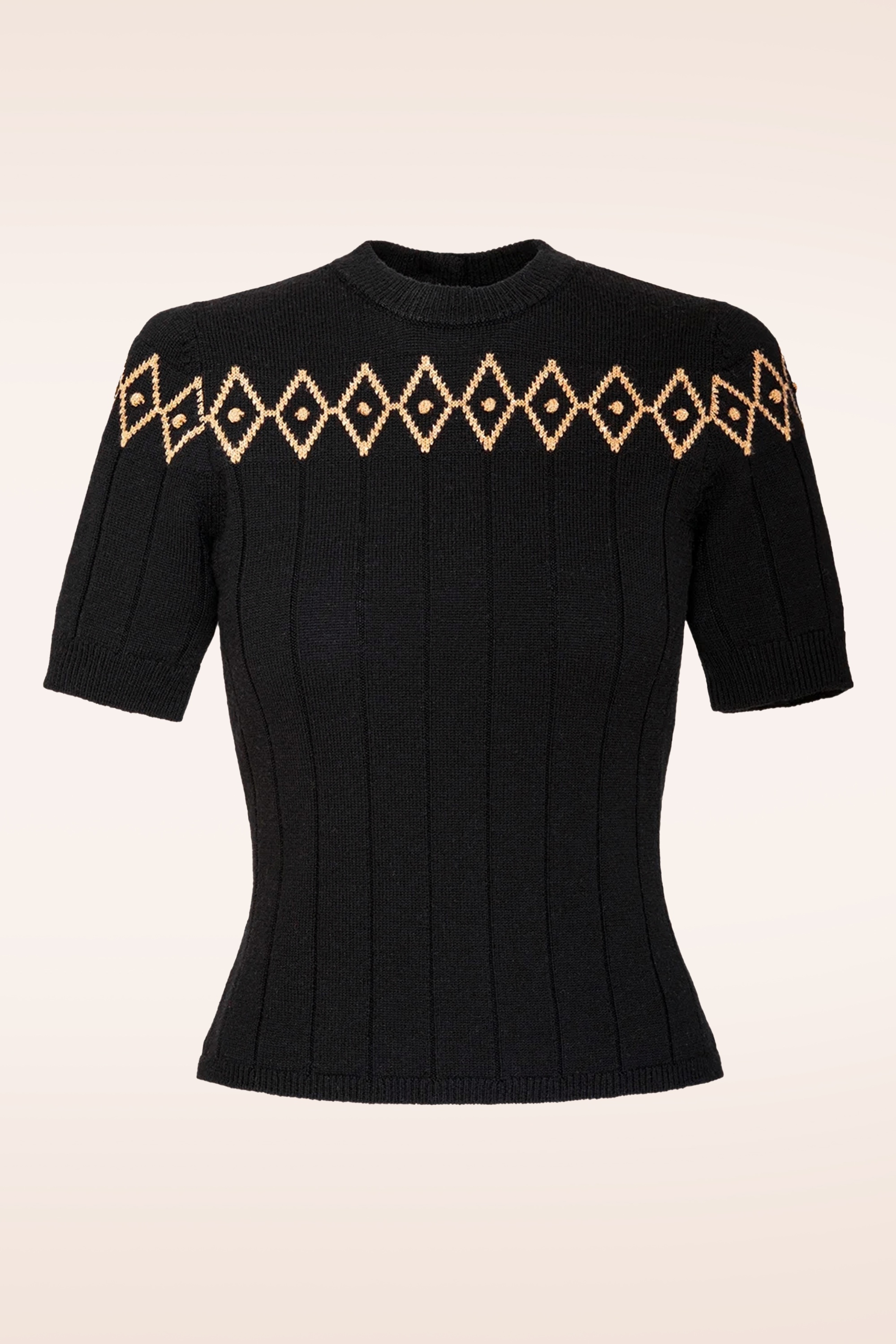 Emmy Design - The Darling Wool Diamond top in zwart