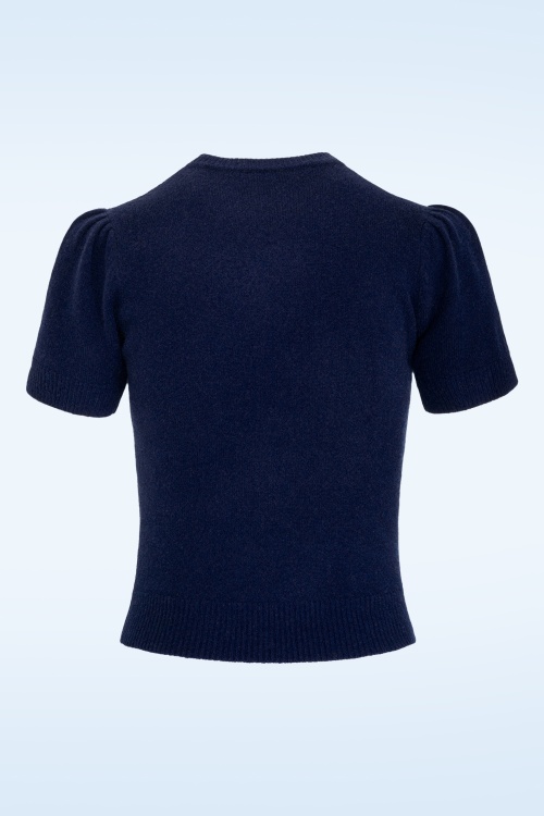 Emmy Design - The Cashmere Staple sweater in middernachtblauw 2