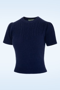 Emmy Design - The Cashmere Staple sweater in middernachtblauw