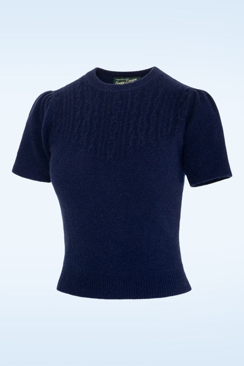 Emmy Design - The Cashmere Staple sweater in middernachtblauw