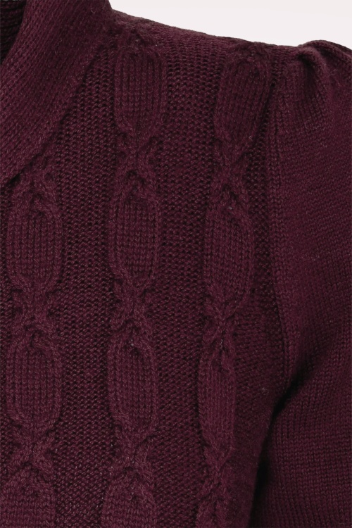 Emmy Design - The Screen Siren Wool cardigan in zwarte kers 3