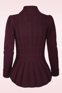 Emmy Design - The Screen Siren Wool cardigan in zwarte kers 4