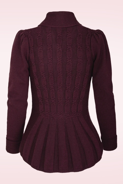 Emmy Design - The Screen Siren Wool cardigan in zwarte kers 4