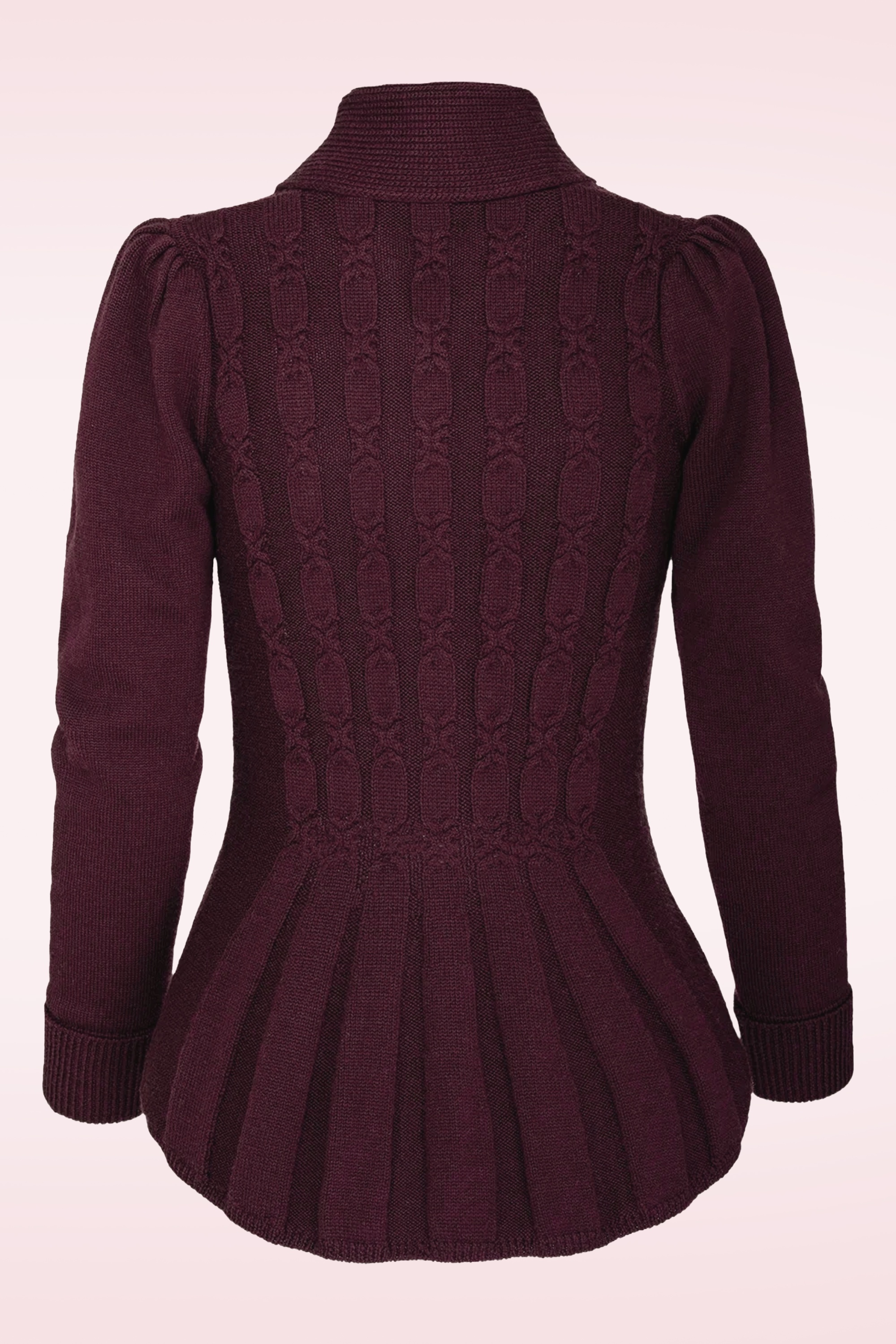 Emmy Design - The Screen Siren Wool cardigan in zwarte kers 4