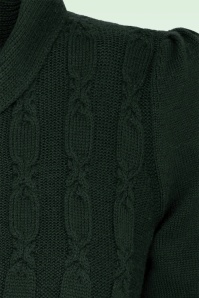 Emmy Design - The Screen Siren Wool cardigan in donker flessengroen 3